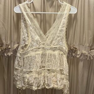 Lace Top in Cream